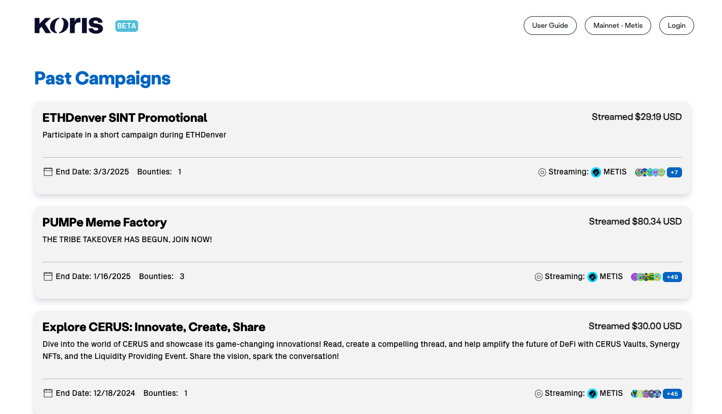 Koris Main Page